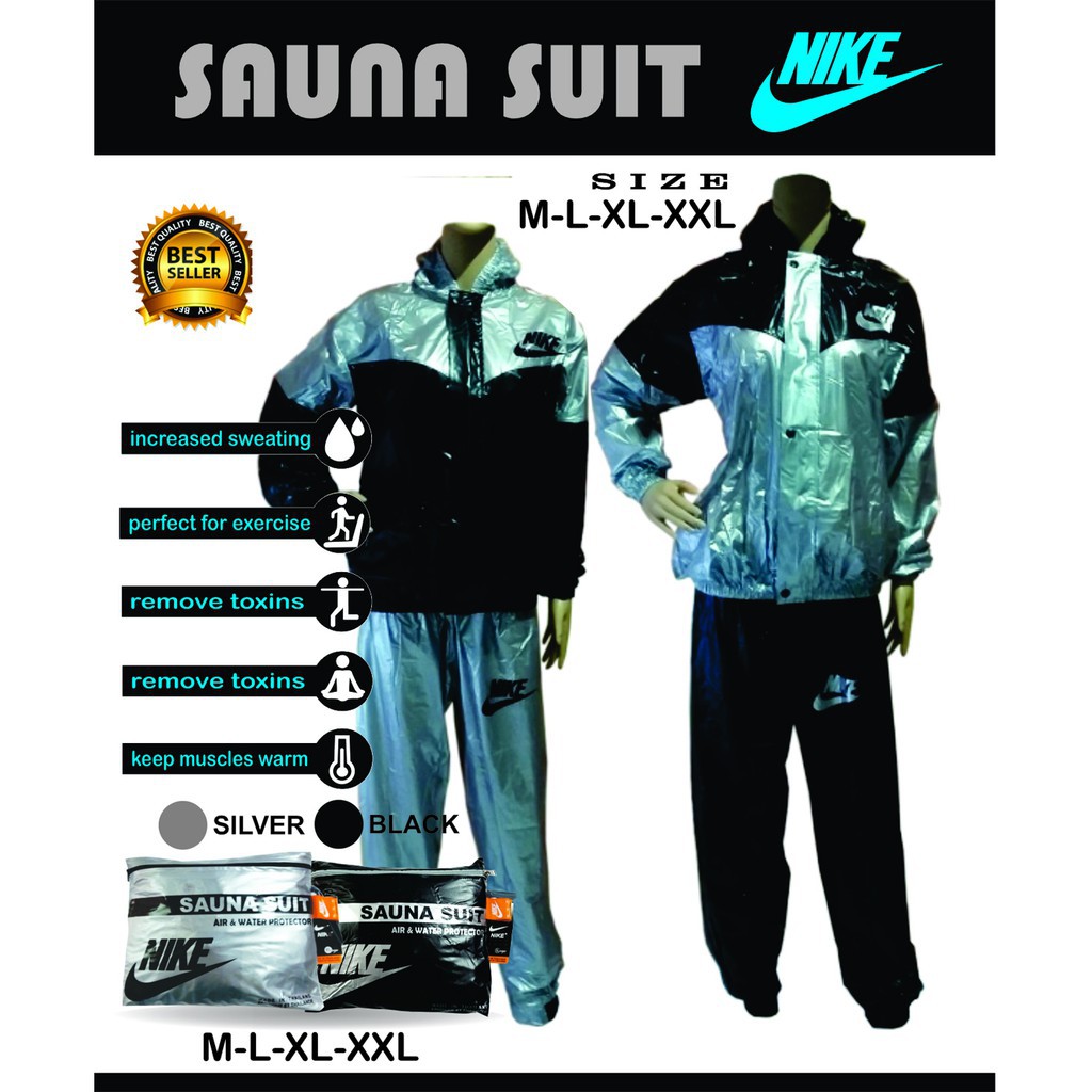 Baju Sauna Suit Nike Import Kualitas Premium Tahan Air Pembakar Lemak