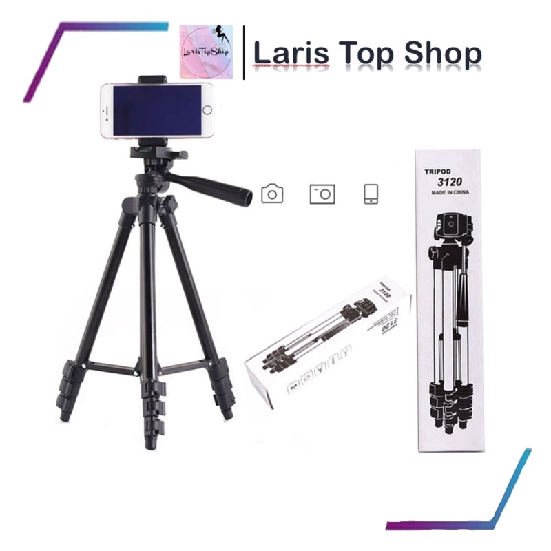 Tripod 3120A dan Kamera Universal Free Holder dan Tas Tripod 1 Meter / Tripod 3 in 1 Kamera HP Handphone / Tripod Vertikal horizontal / Tripod Multifungsi / Tripod Holder Stabilizer