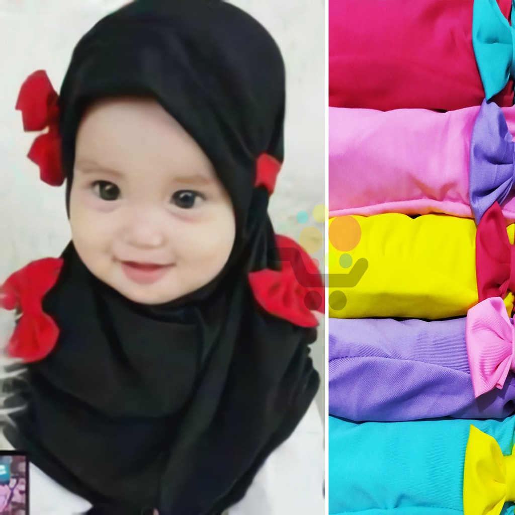 HIJAB / KERUDUNG / JILBAB ANAK BAYI BALITA MODEL SYIRIA AQILLA