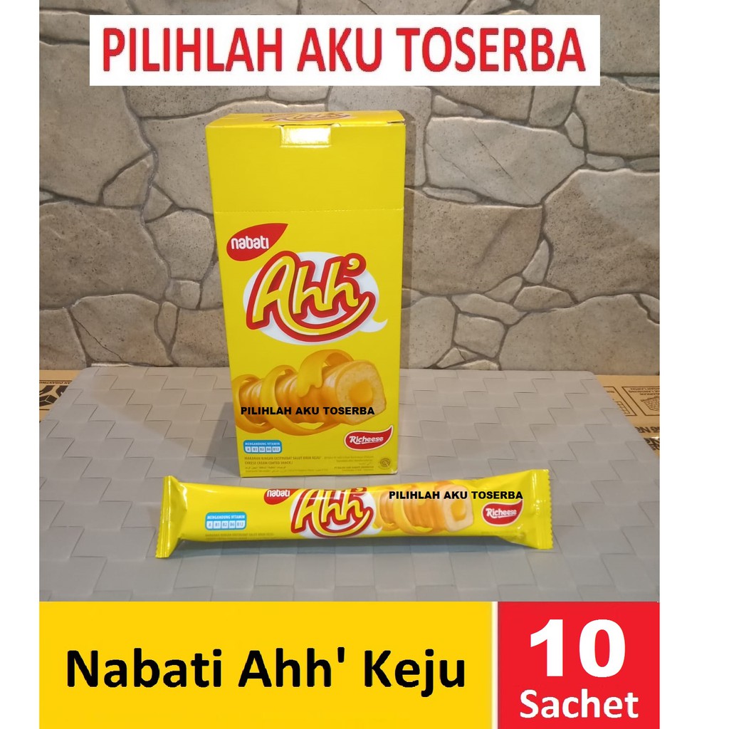 Richeese Nabati Ahh KEJU isi 10 pcs @ 9 gr - (HARGA 1 BOX)