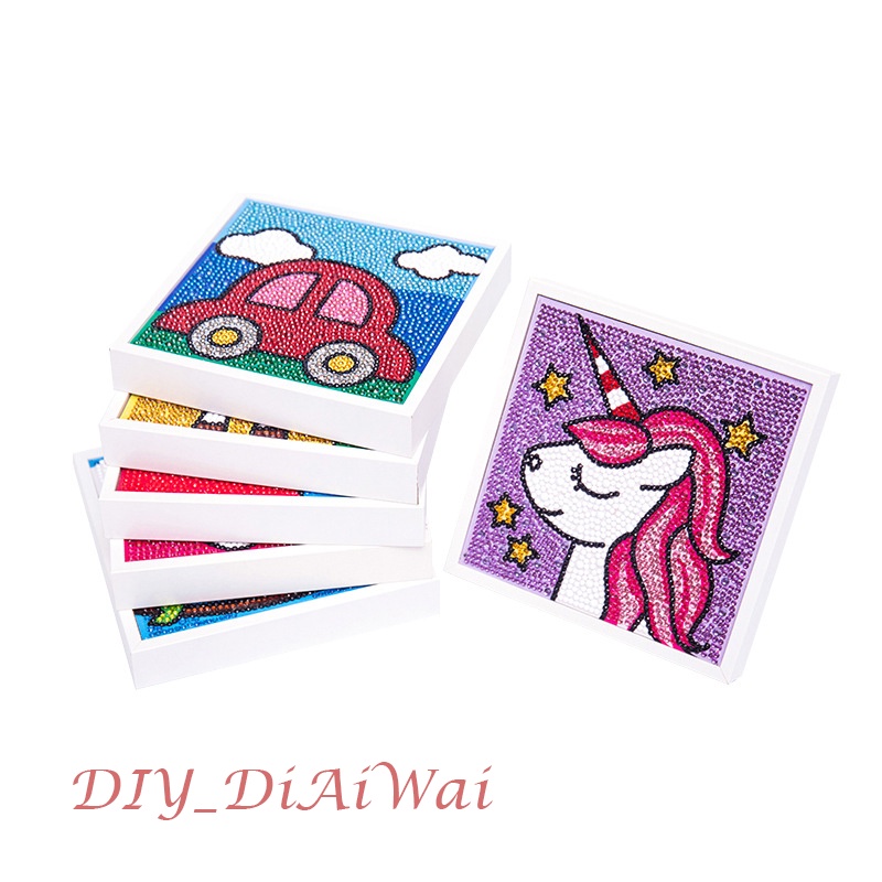 5D Diamond Painting DIY Kids Craft lukisan kristal FREE Frame - ANIMALS