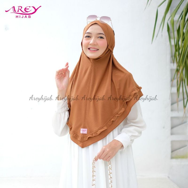 [Original Arey] BERGO AMEL••Kerudung Instan Hijab Instan••Jilbab Bergo polos talii