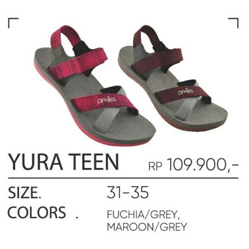 sandal omiles YURA TEEN sandal tali anak anak wanita