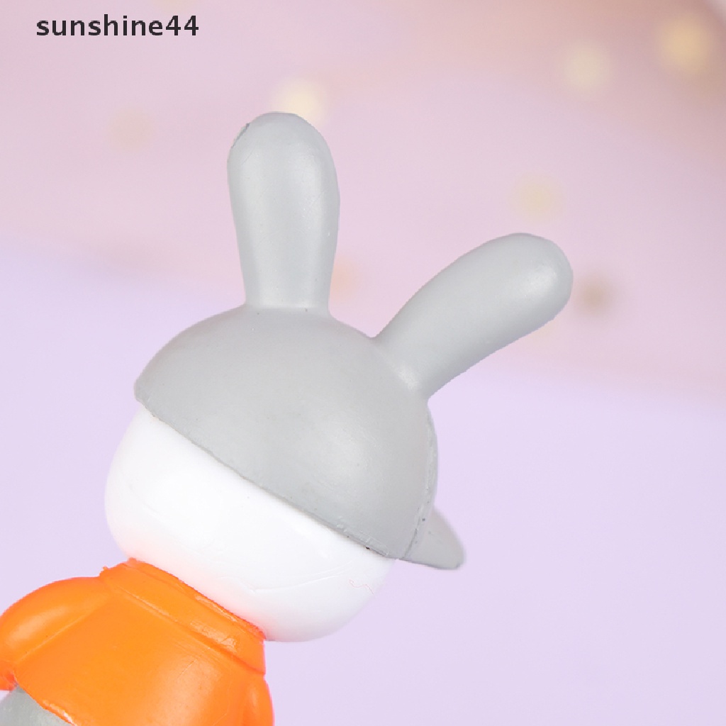 Sunshine Miniatur Kelinci Kaki Panjang Bahan Resin Untuk Dekorasi Rumah