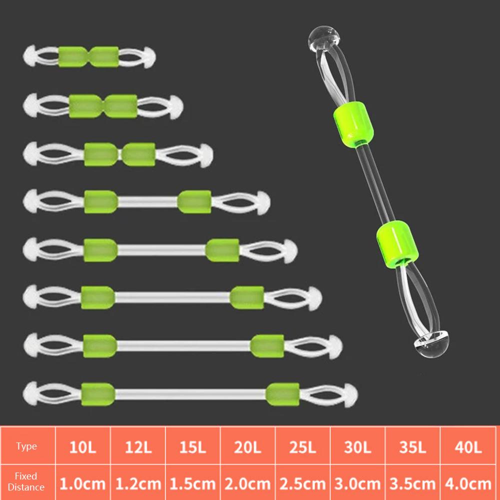 TOP 10pcs Garis Pancing Bifurcation Luar Angkasa Baru Mengikat Alat Space Bean Double hooks