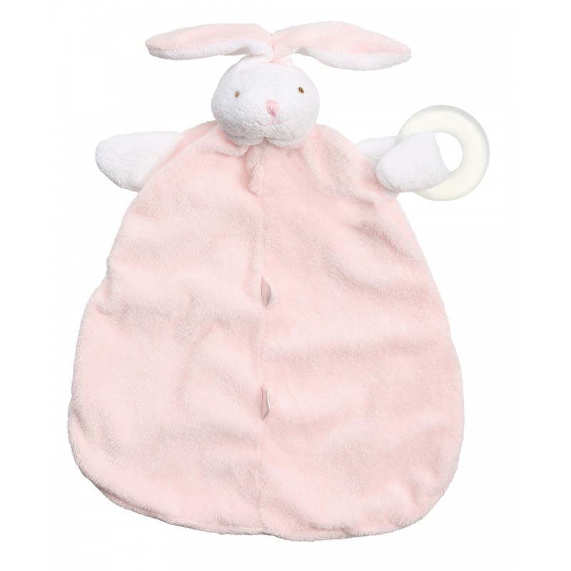 Angel Dear Teether Blankie - Pink Bunny