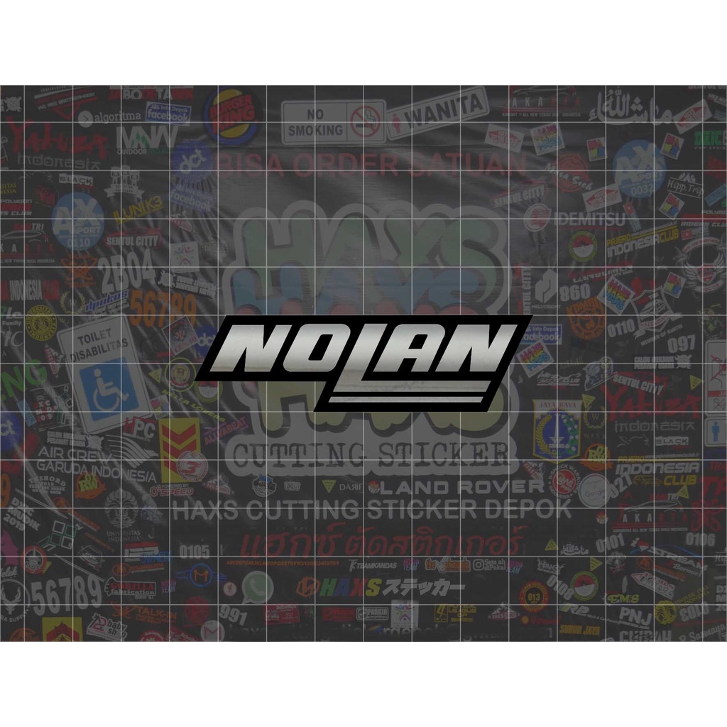 Cutting Sticker Nolan Ukuran 7 Cm Untuk Helm &amp; Motor