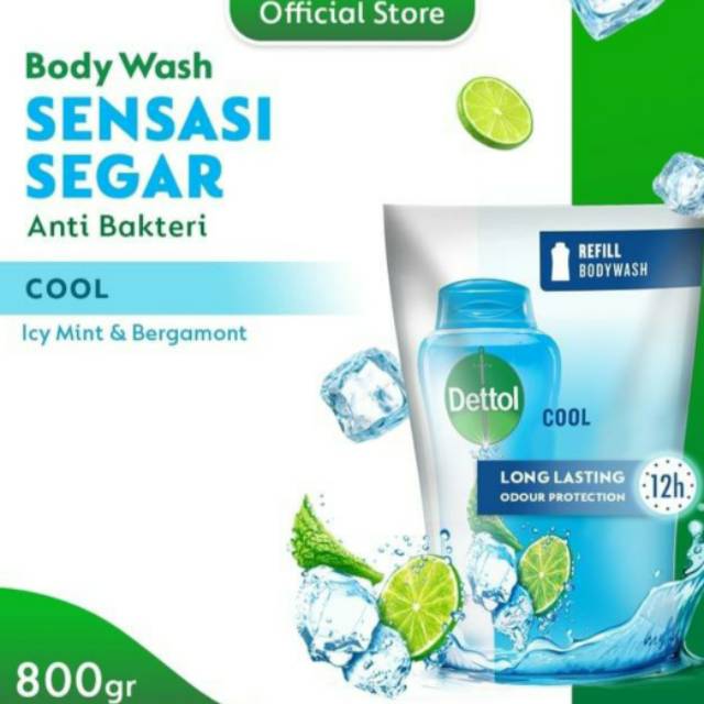 Dettol Sabun Mandi Cair Anti Bakteri Cool 800 gr Refill