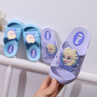 SANDAL ANAK PEREMPUAN SANDAL SLOP FROZEN ELSA SANDAL TIDUR ANTI-SLIP