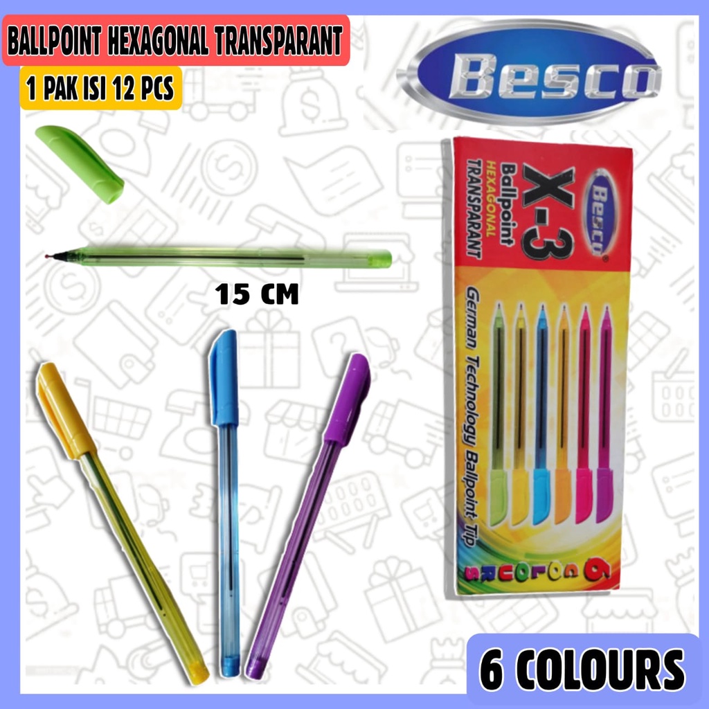 

1 PCS BALLPOINT BESCO PULPEN X3