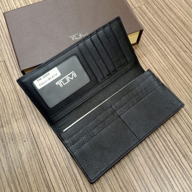 Dompet TUMI Panjang Leather Dompet Lipat Kulit Asli Impor