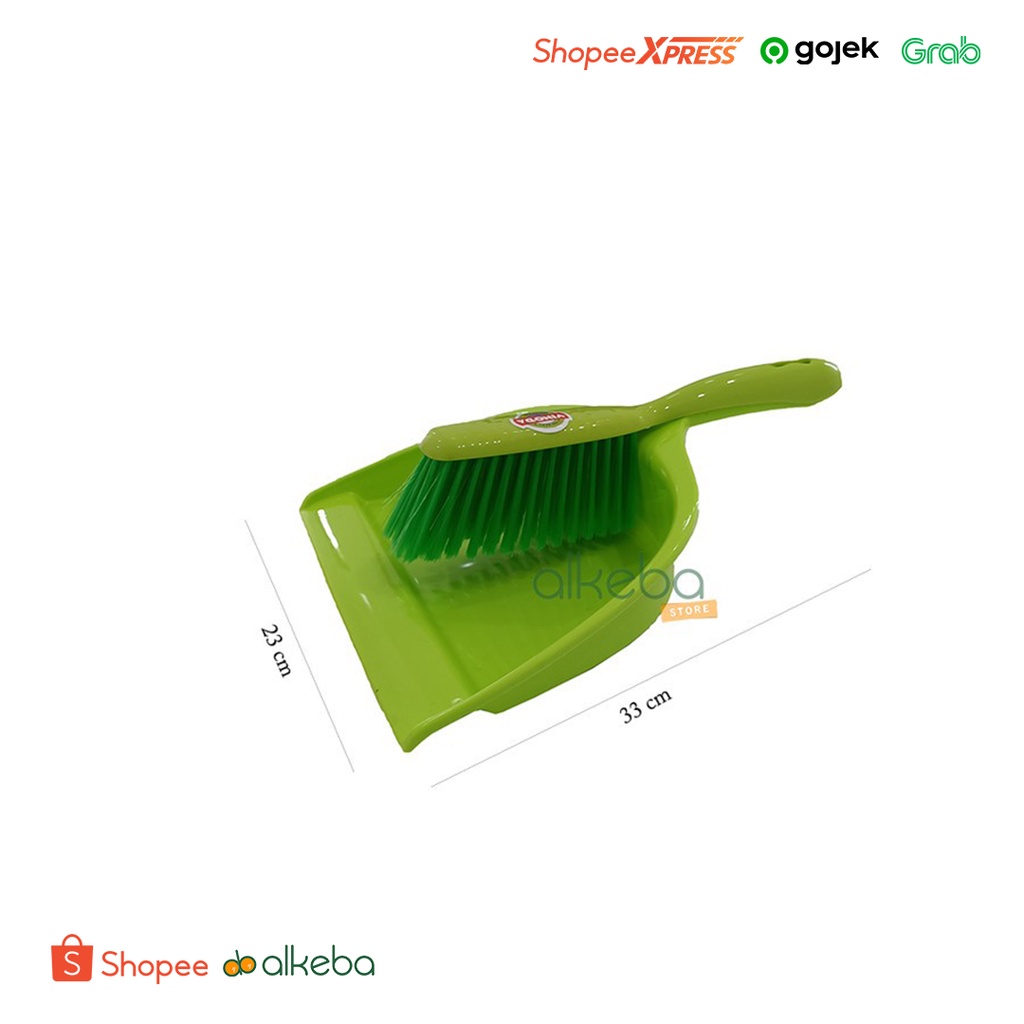 Pengki + sapu sikat kecil vinoda besar / dustpan + broom sikat tangan karpet