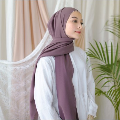 Jilbab Pashmina Sabyan Kerudung Pasmina Diamond Crepe Pinggir NECI BISA COD