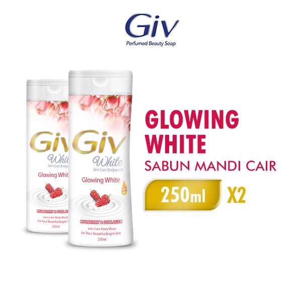 GIV White Sabun Mandi Cair Mulberry Botol 250ml x2