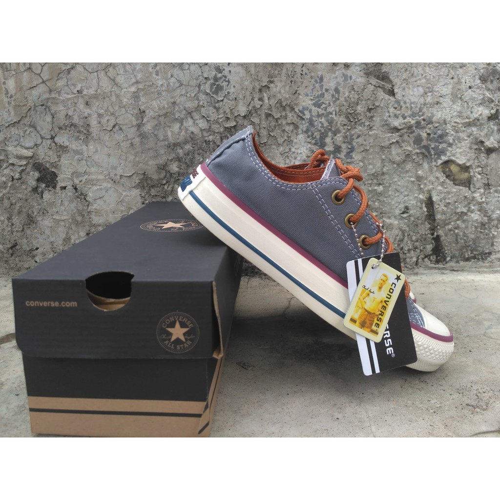 sneakers pria casual chuck taylor all star peached grey pria wanita made in vietnam