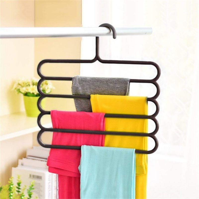 Hanger Gantung 5 in 1 / Hanger Baju 5 Susun / 5 Holes Laundry Gantungan Baju Multifungsi Scarf Hijab JIlbab Pakaian 5 layer / Serbaguna