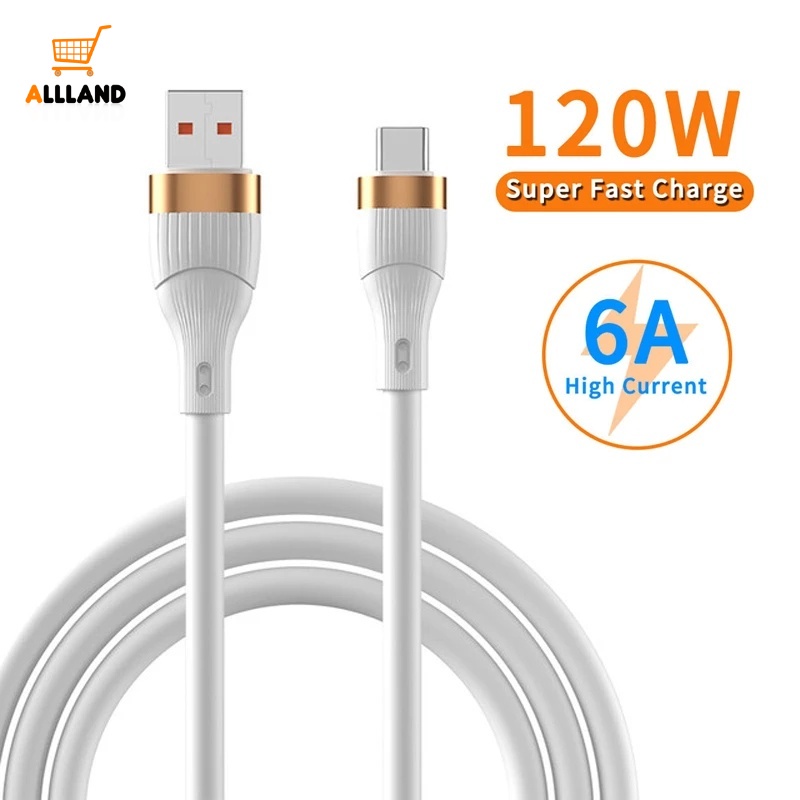 Kabel Data / Charger Usb Tipe-C 120W 6A Tebal Fast Charging Tahan Lama Untuk Smartphone Universal