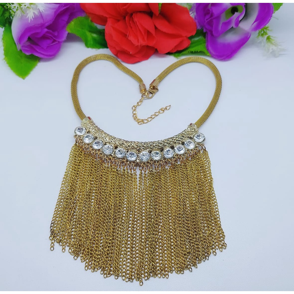 Aksesoris kalung fashion kalung elegan kalung hijab aksesoris cantik kalung daun elegan cantik Q-S