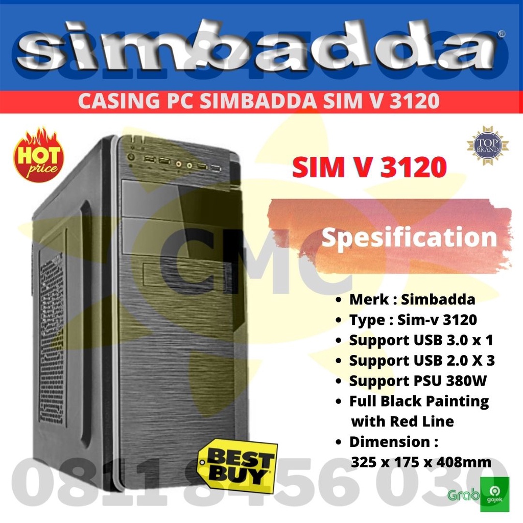 CASING SIMBADA SIMBADDA SIM V 3120 SIM V 3120 + PSU 380W