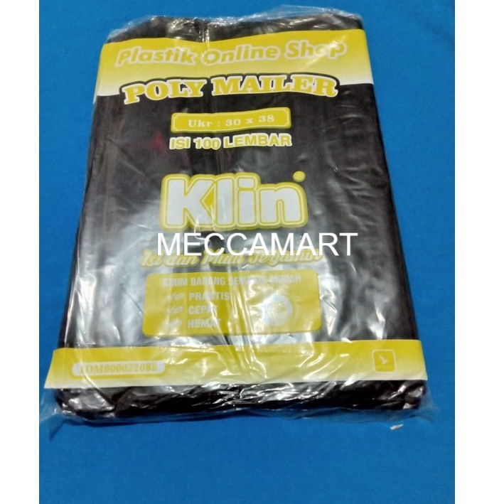 

Plastik Packing Polymailer - KLIN - Ukuran 30x38 Warna Hitam Isi 100 pcs