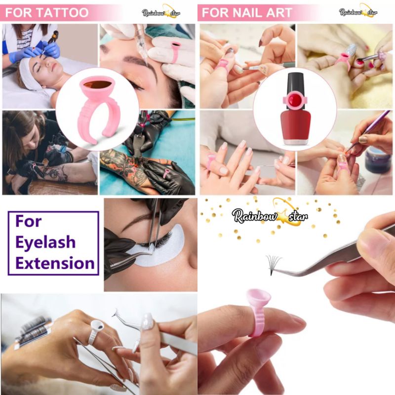 Cincin Lem Eyelash Extension / Ring Glue 10pcs 50pcs / Cincin Eyelash