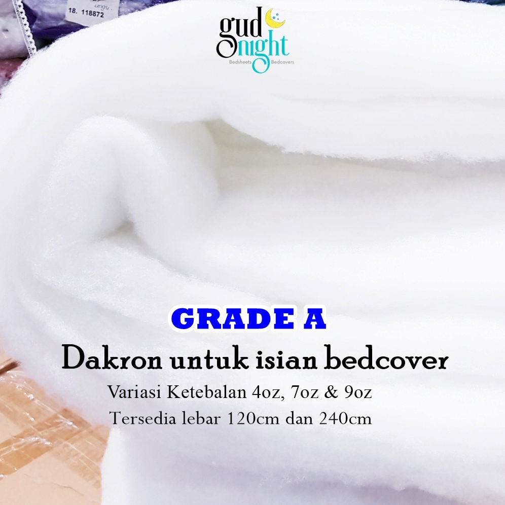 Dakron Lembaran Silikon Grade A | Padding 9 oz & 7 oz & 4 oz | Isi Bedcover | Gudnight.id | 50x240 a