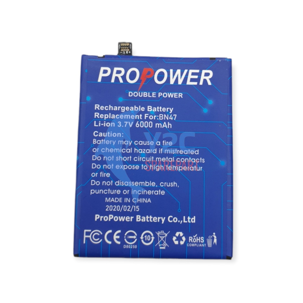 BATERAI DOUBLE POWER PROPOWER XIAOMI BN47 / REDMI 6 PRO / MI A2 LITE