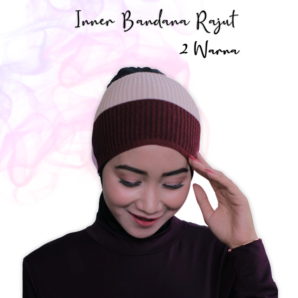 Inner Rajut Ciput Bandana Dua Warna Kombinasi V1