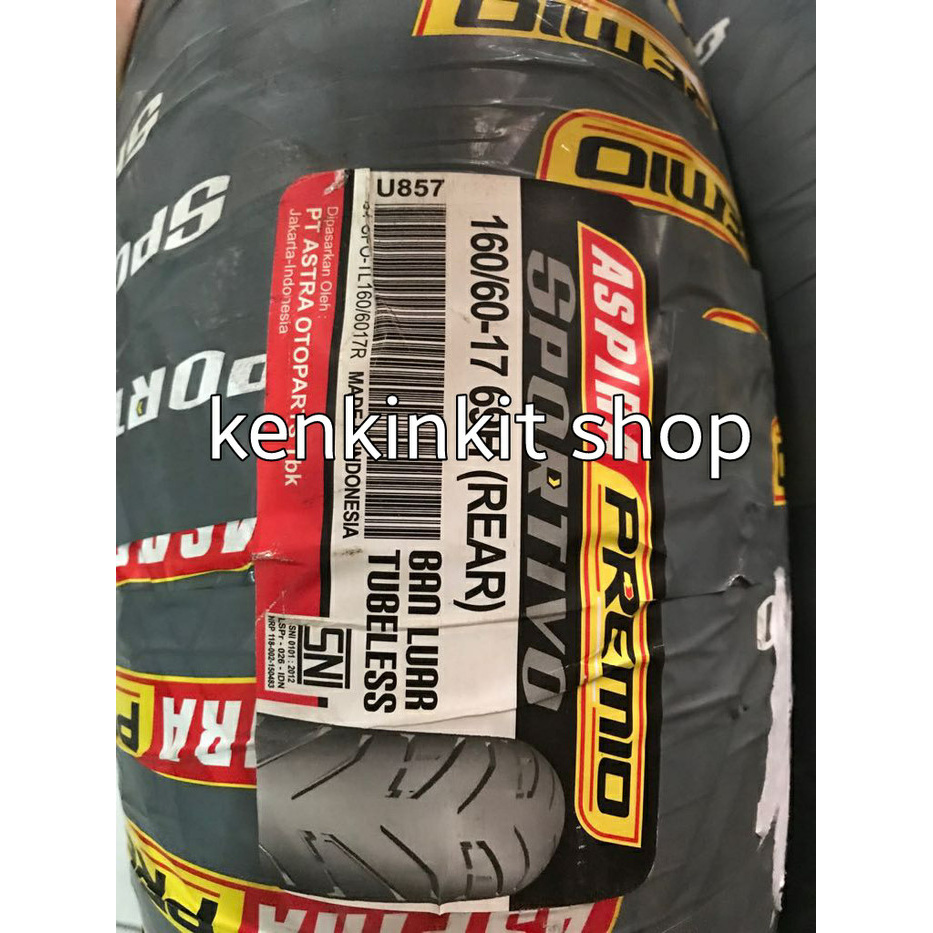 BAN ASPIRA PREMIO 160/60-17 SPORTIVO - FREE PENTIL TUBLES Ori