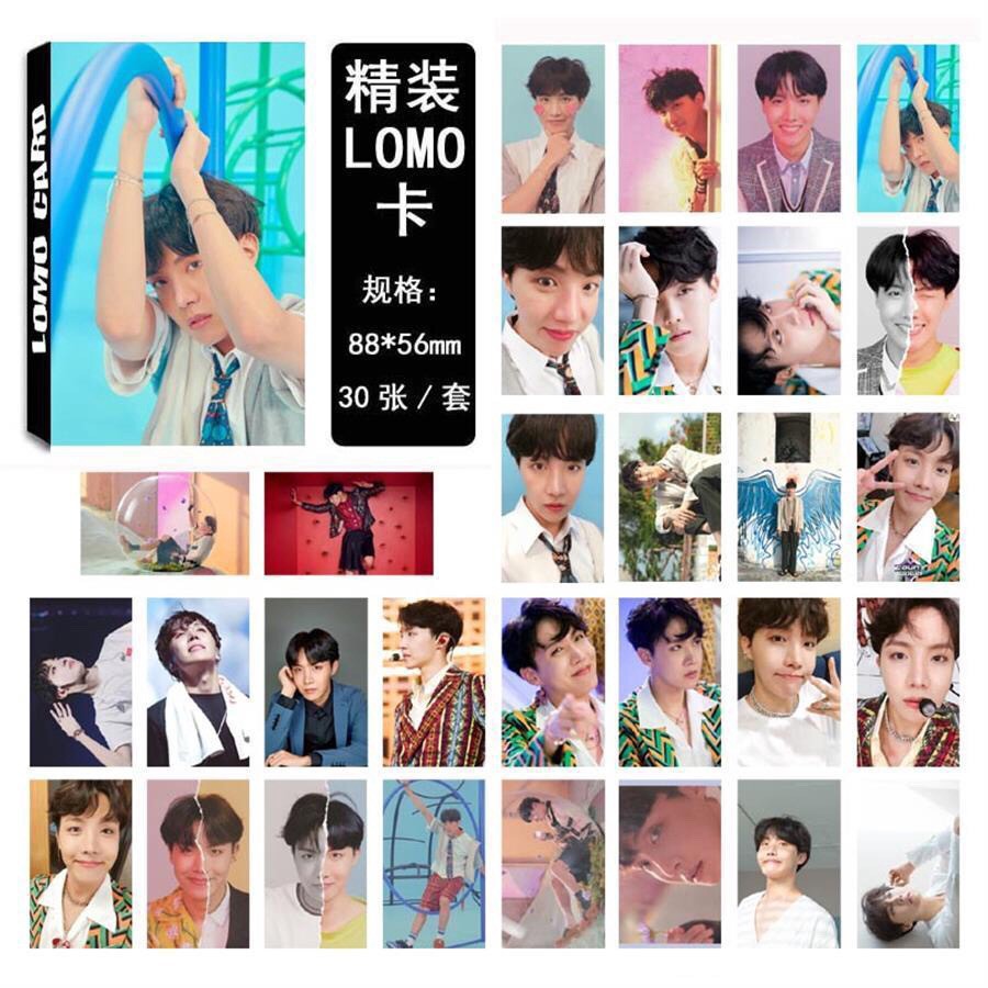 [BS] BISA COD 30pcs Kpop BTS BT21 Love Yourself Paper Lomo Photo Card Jungkook Suga HD Photocard - KP222