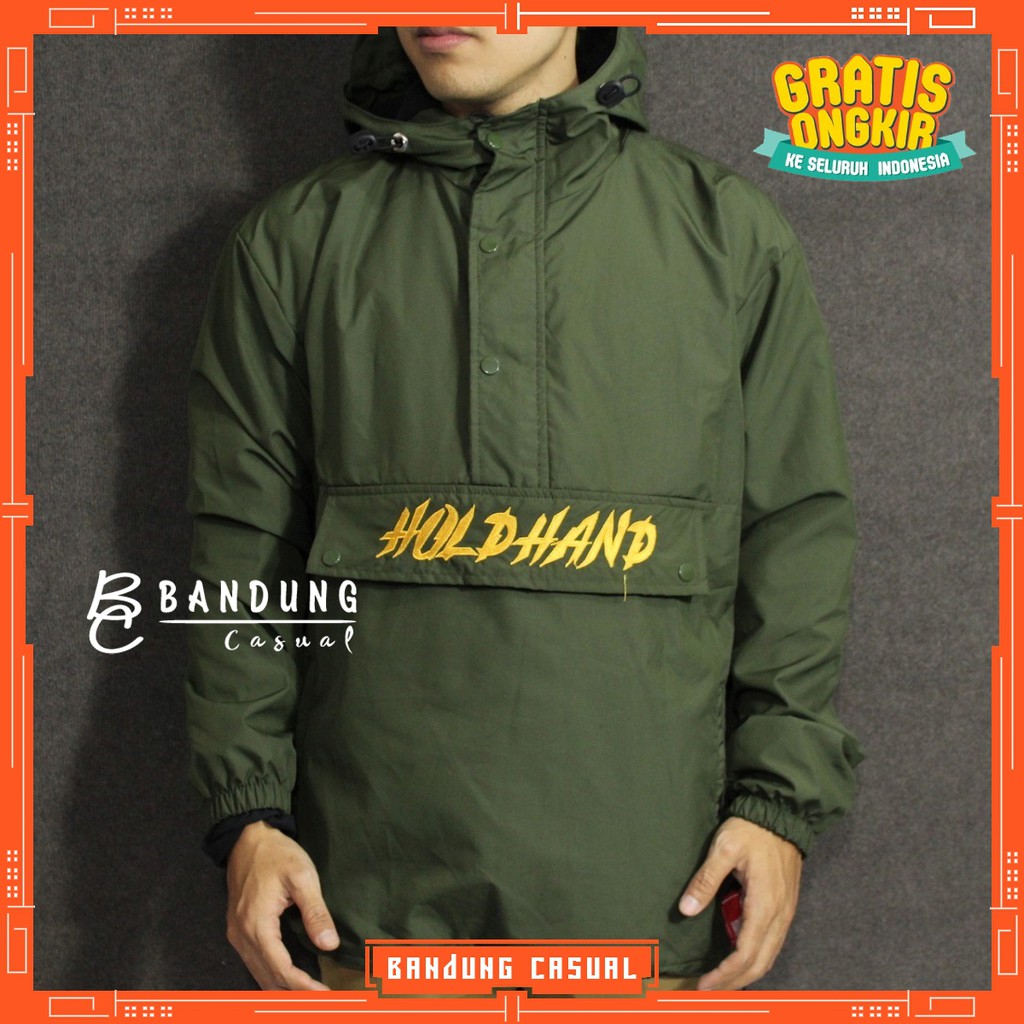 Jaket Taslan Cagoule Pria Bordir Holdhand