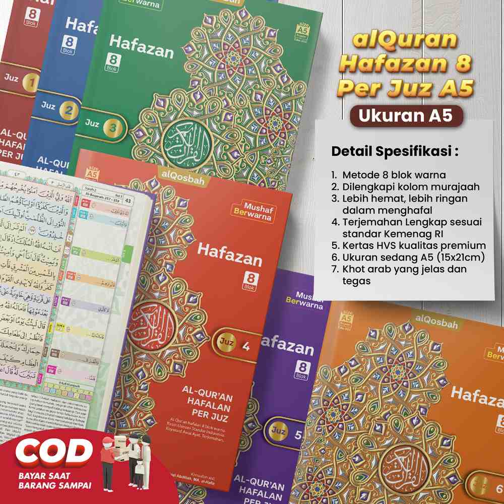 AlQuran Hafalan Hafazan 8 Per Juz A5