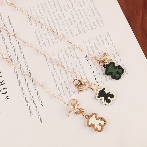 tali gantungan masker bear pearl chain mask (3g4) hig099