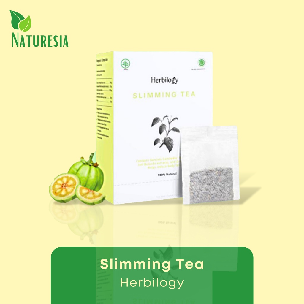 

Teh hijau diet detox minuman pelangsing penurun perat badan herbal alami bpom Herbilogy Slimming Tea