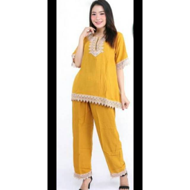 PAJAMAS CELANA PANJANG/RENDA ARAB/ BUSUI  RESLETING/ADEM NYAMAN