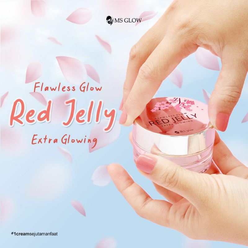 MS GLOW Red Jelly free JJ Glow mini / Masker wajah by MS Glow