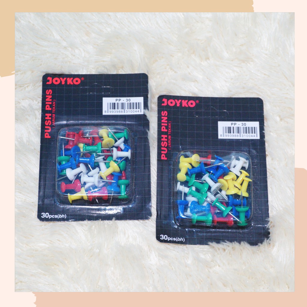 

PUSH PINS / JARUM TEKAN JOYKO PP-30 ISI 30 PCS