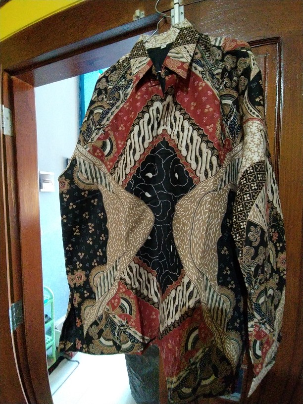 Batik Pria Lengan Panjang Slim Fit Modern Premium Batik Cowok Katun Solo Elegan Bae008