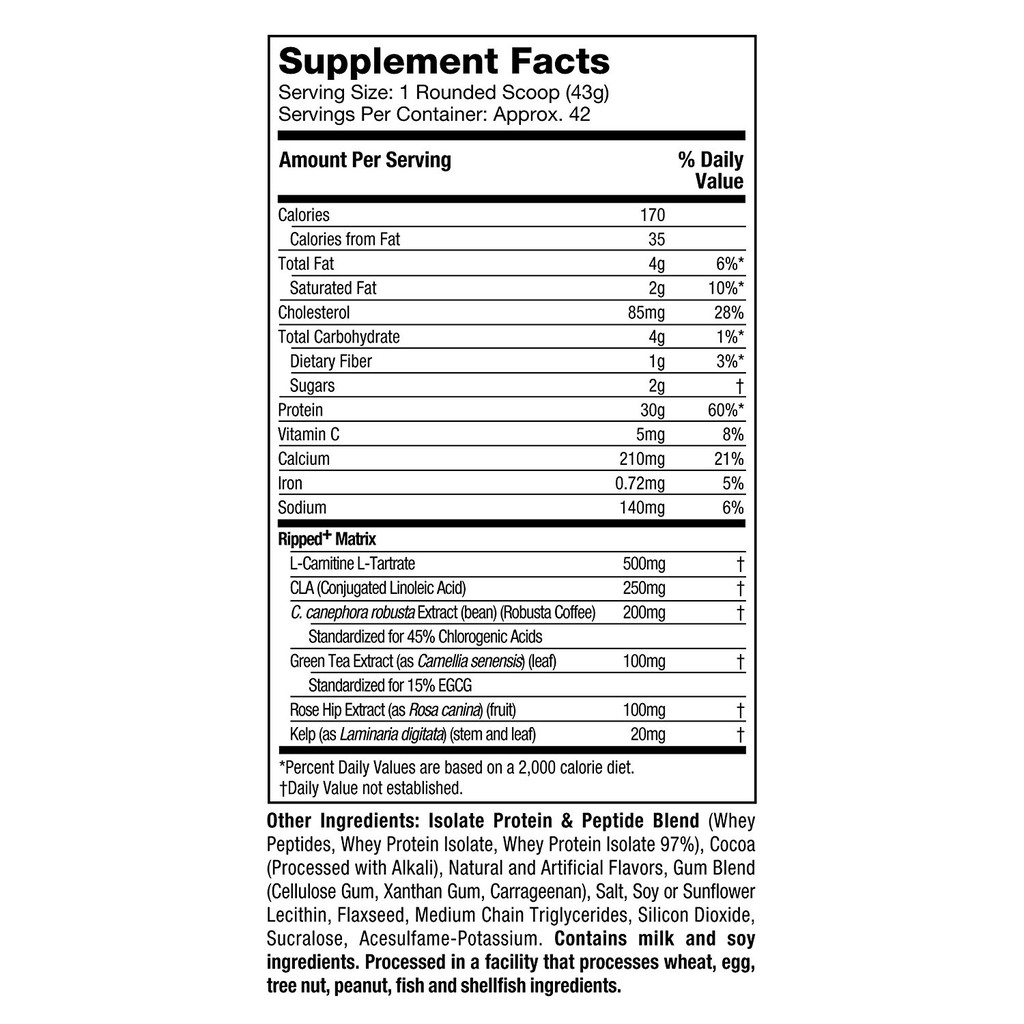 Muscletech Nitrotech Ripped - 4 Lbs