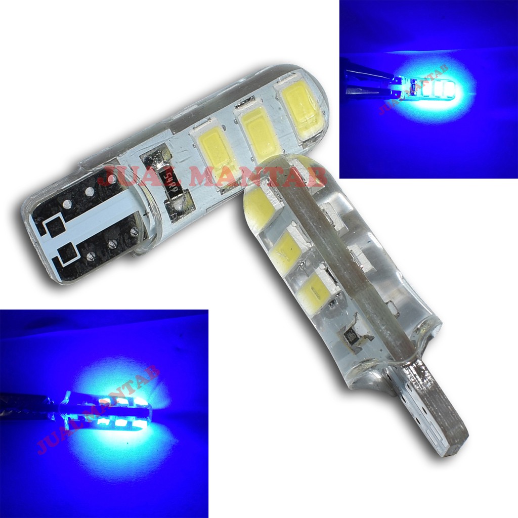 Aksesoris Lampu Colok Led Variasi Sein Diam Motor Isi 2pcs T10 Sen Jelly 6 Mata Arus Dc