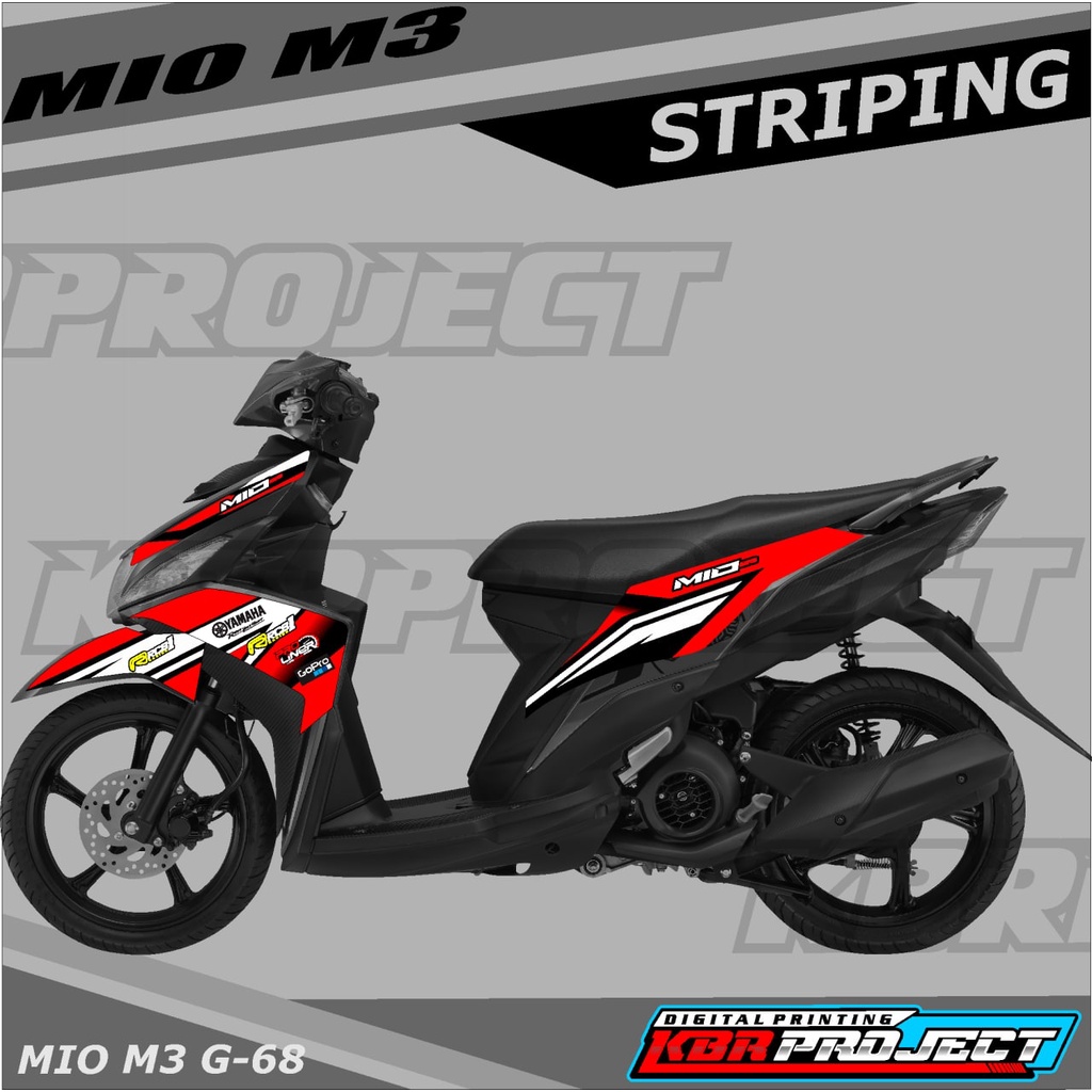 [COD] Stiker MIO M3 variasi Racing sticker motor YAMAHA MIO M3 G.68 HOLOGRAM TRANSPARAN