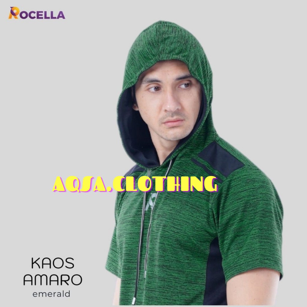 KAOS HOODIE PRIA LENGAN PENDEK - ROCELLA