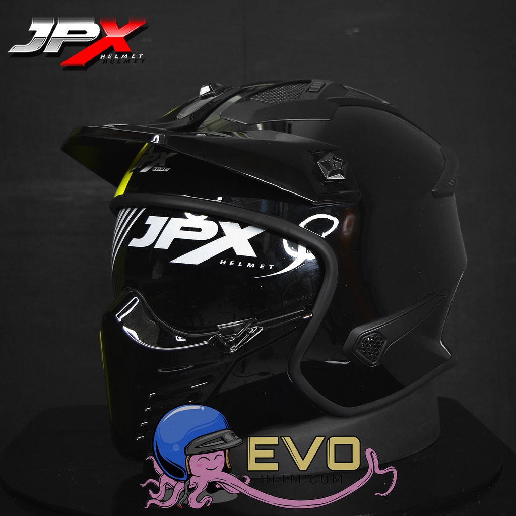 HELM JPX MX 726-R SOLID DOFF (ONGKIR TERMURAH 2KG)