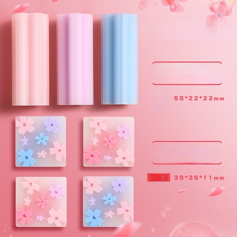 1pc Penghapus 2B Desain Sakura Pink Cherry Untuk Alat Tulis Sekolah