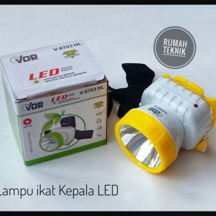 OBRAL  SENTER KEPALA VDR V-8703HL CAHAYA LED PUTIH TERANG TERMURAH