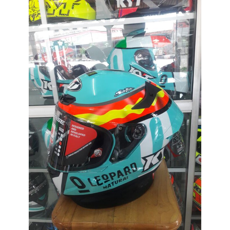 Jual Helm Full Face KYT TT COURSE MOTIF NEW JAUME MASIA LEOPARD & MOTIF