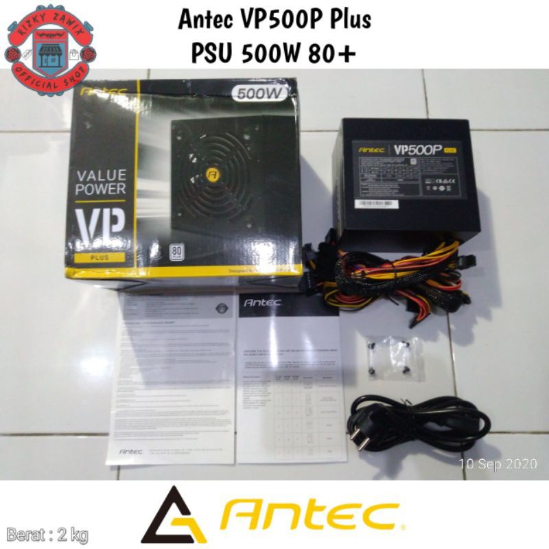 PSU Antec VP500P Plus • Power Supply Unit 500W 80+ Garansi Resmi Komputer PC Intel AMD 500 Watt Catu
