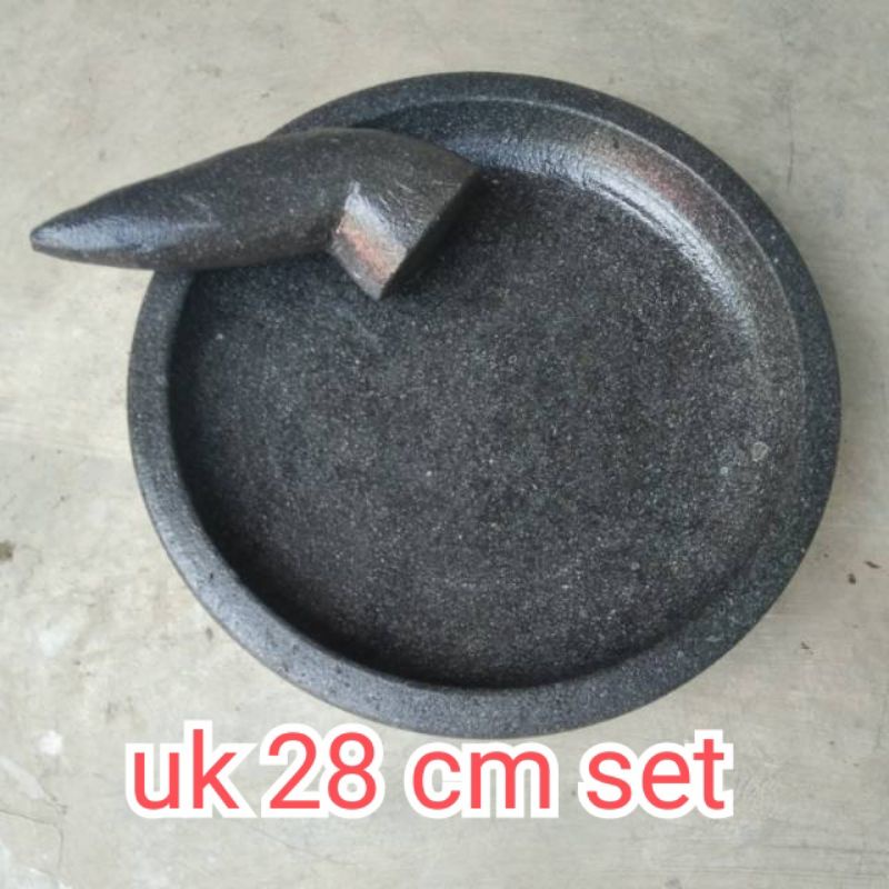 cobek coet ulegkan batu asli 28 cm