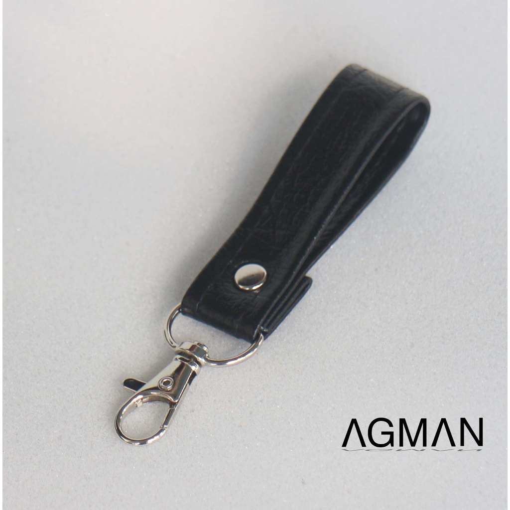 AGMAN Gantungan Kunci Kulit Sintetis Leather Key Chain