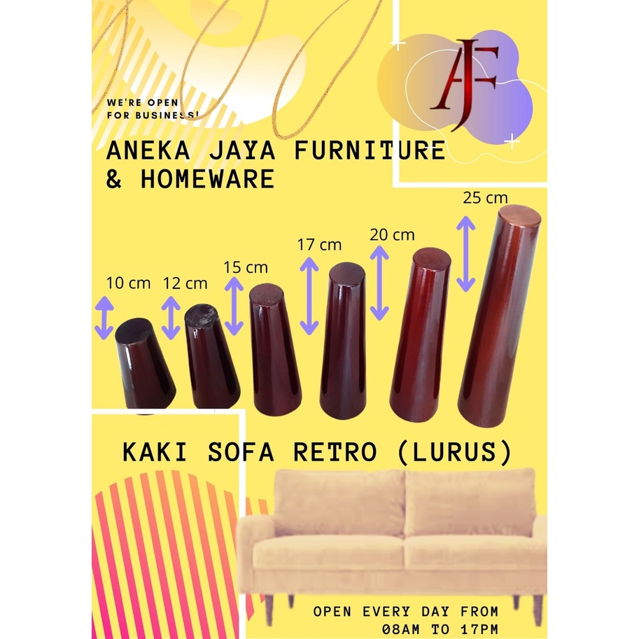 Kaki Sofa/ Kaki Sofa Lurus/ Kaki Retro